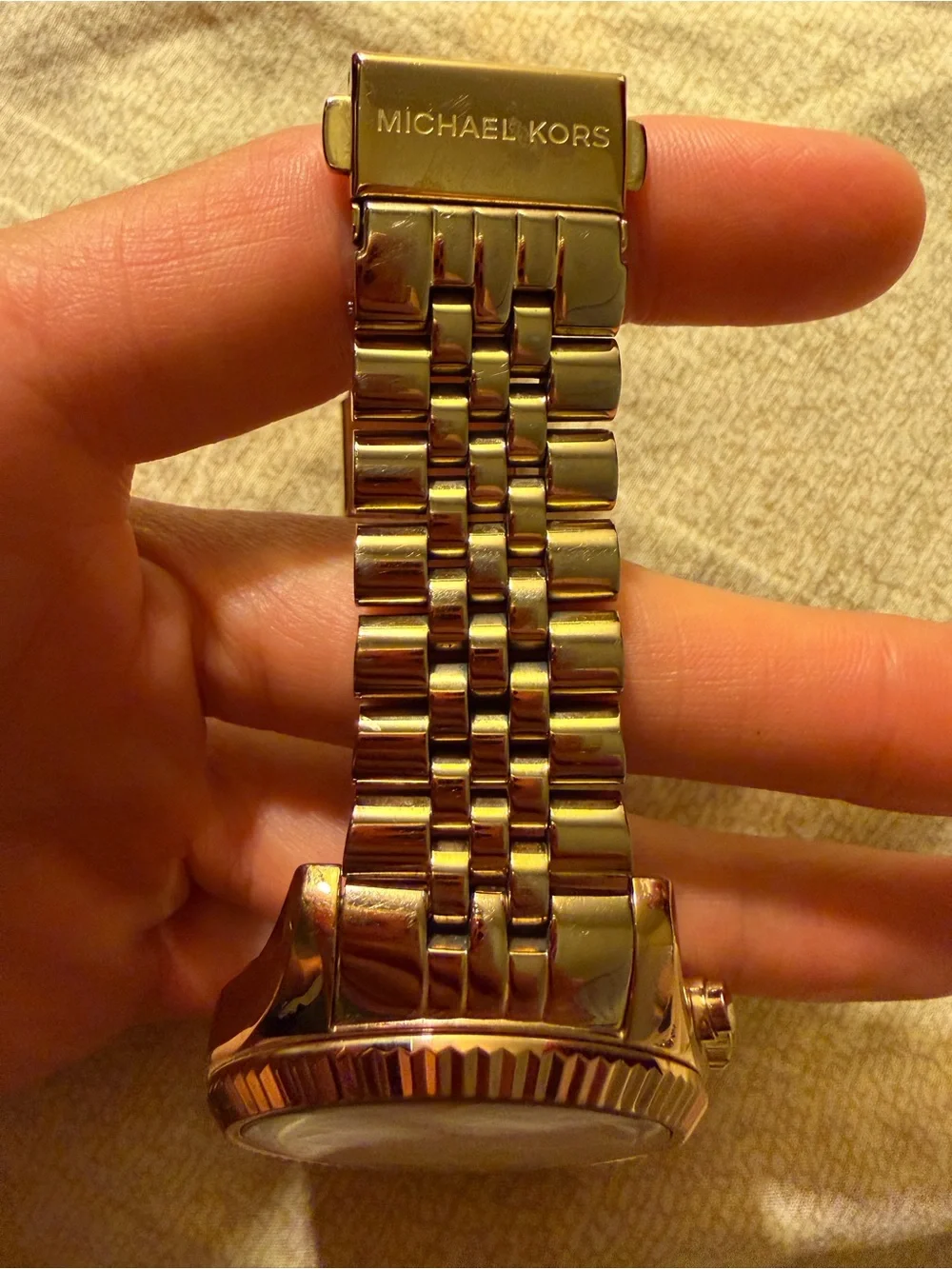 Michael Kors Rose Gold Lexington chronograph Pave Dial  Watch